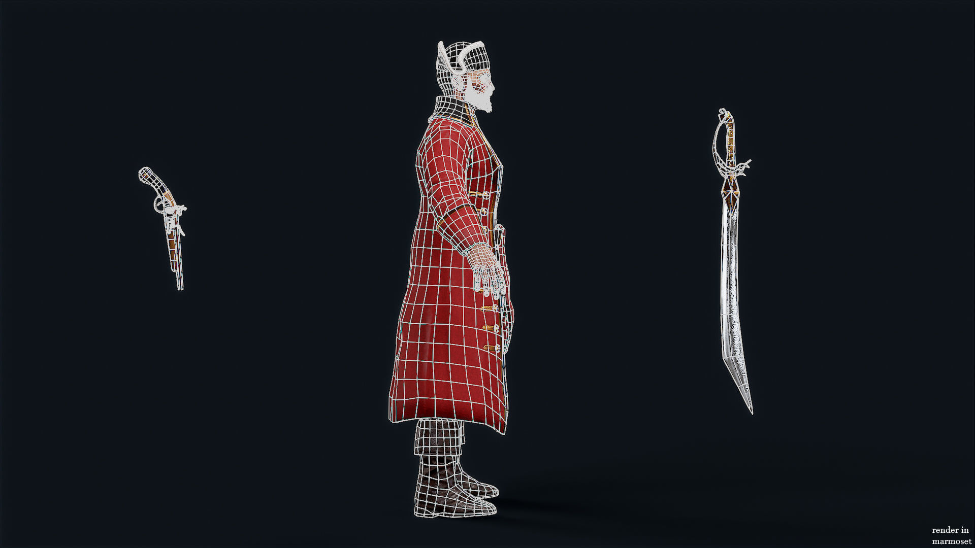 PIRATE R3 Low-poly 3D model_13