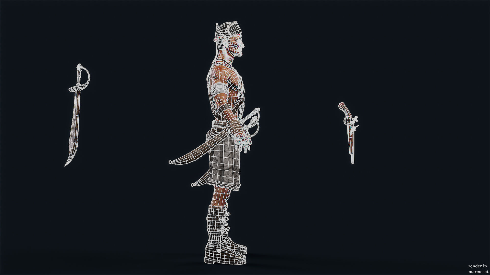 PIRATE R2 Low-poly 3D model_12