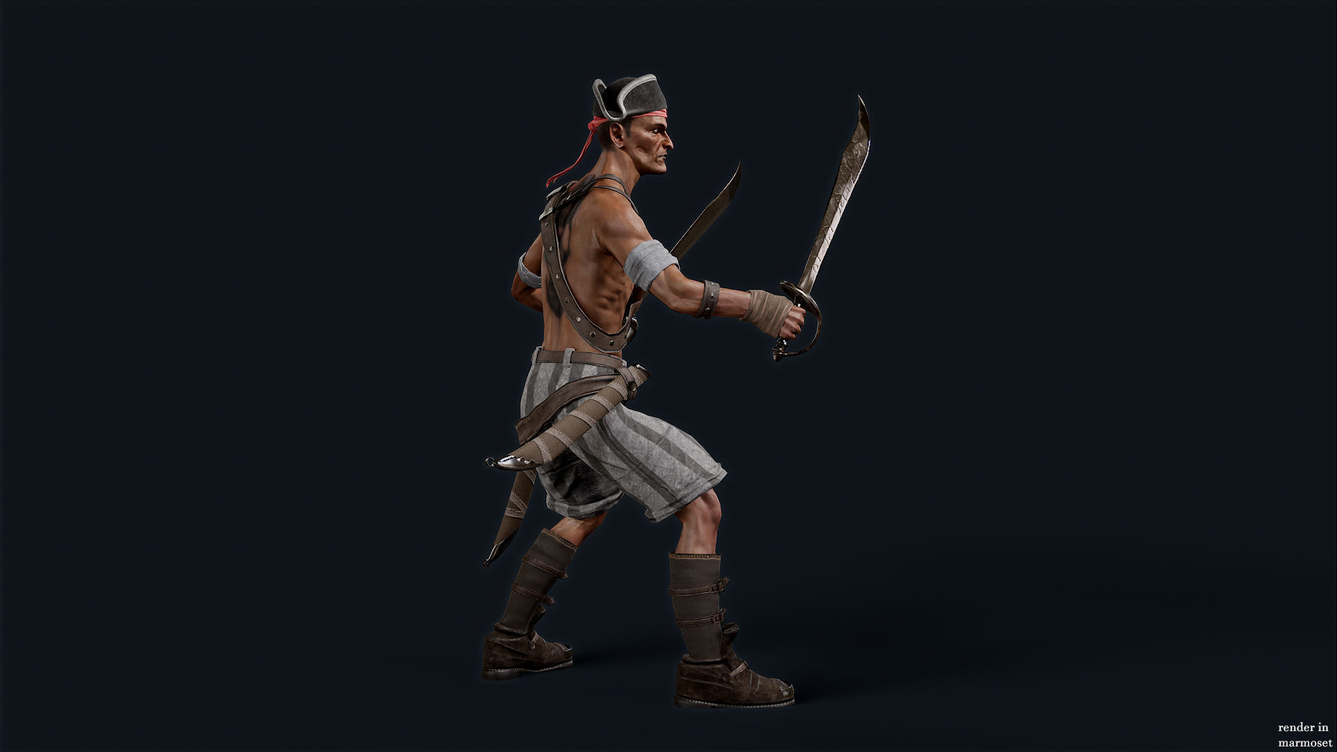 PIRATE R2 Low-poly 3D model_6