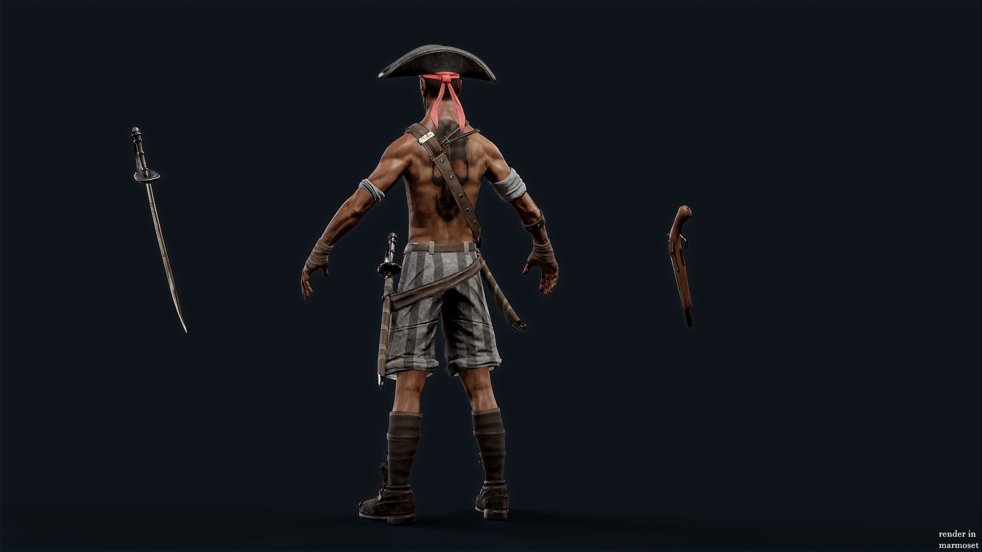 PIRATE R2 Low-poly 3D model_10