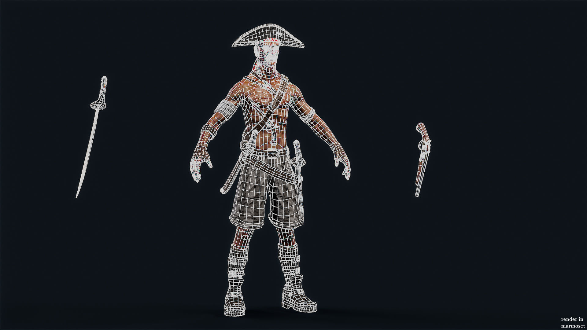 PIRATE R2 Low-poly 3D model_15