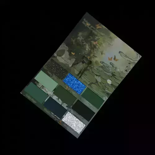 COSMETICS - Green Eyeshadow Palette Low-poly 3D model