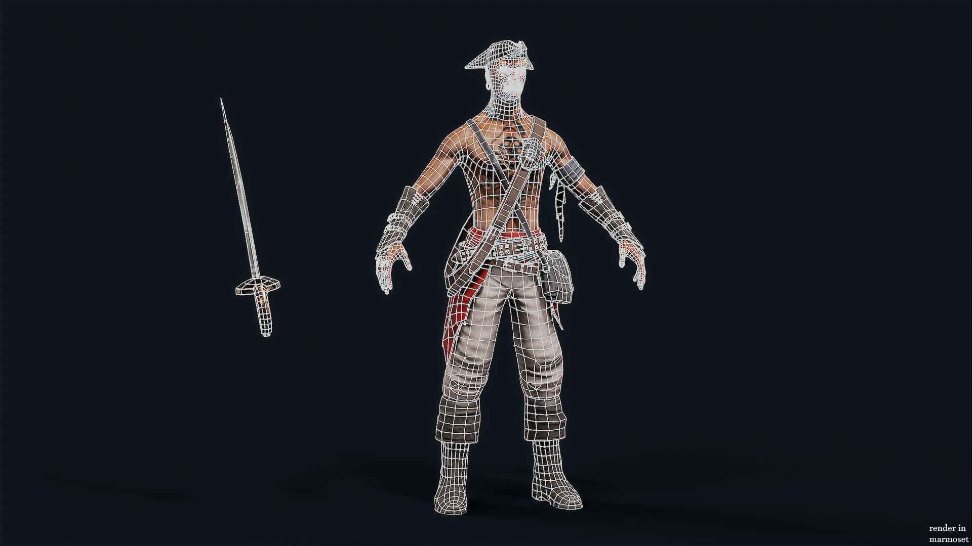 PIRATE R1 Low-poly 3D model_13