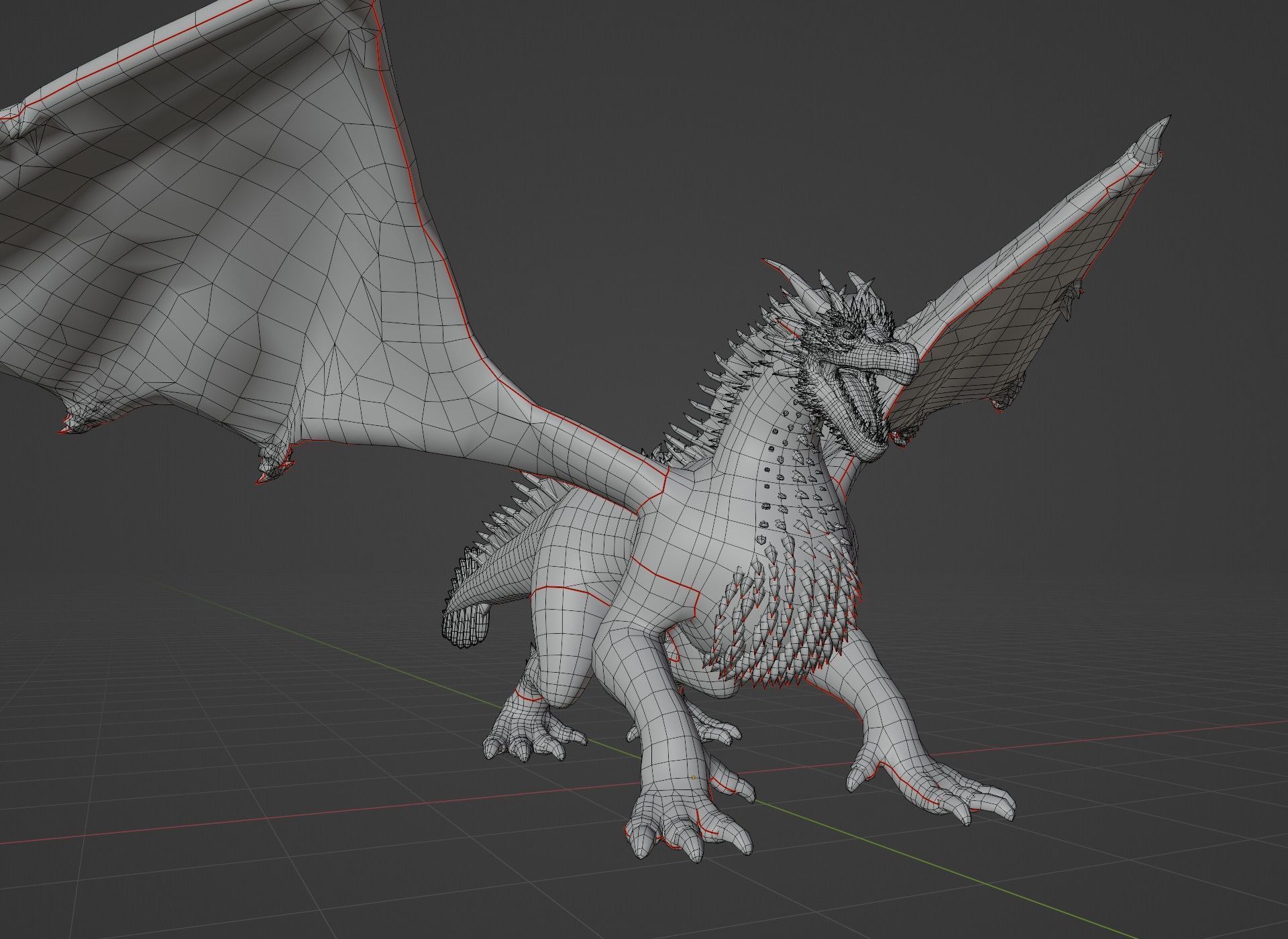 Realistic Animated Dragons 3d Model Pack Low-poly 3D model_51