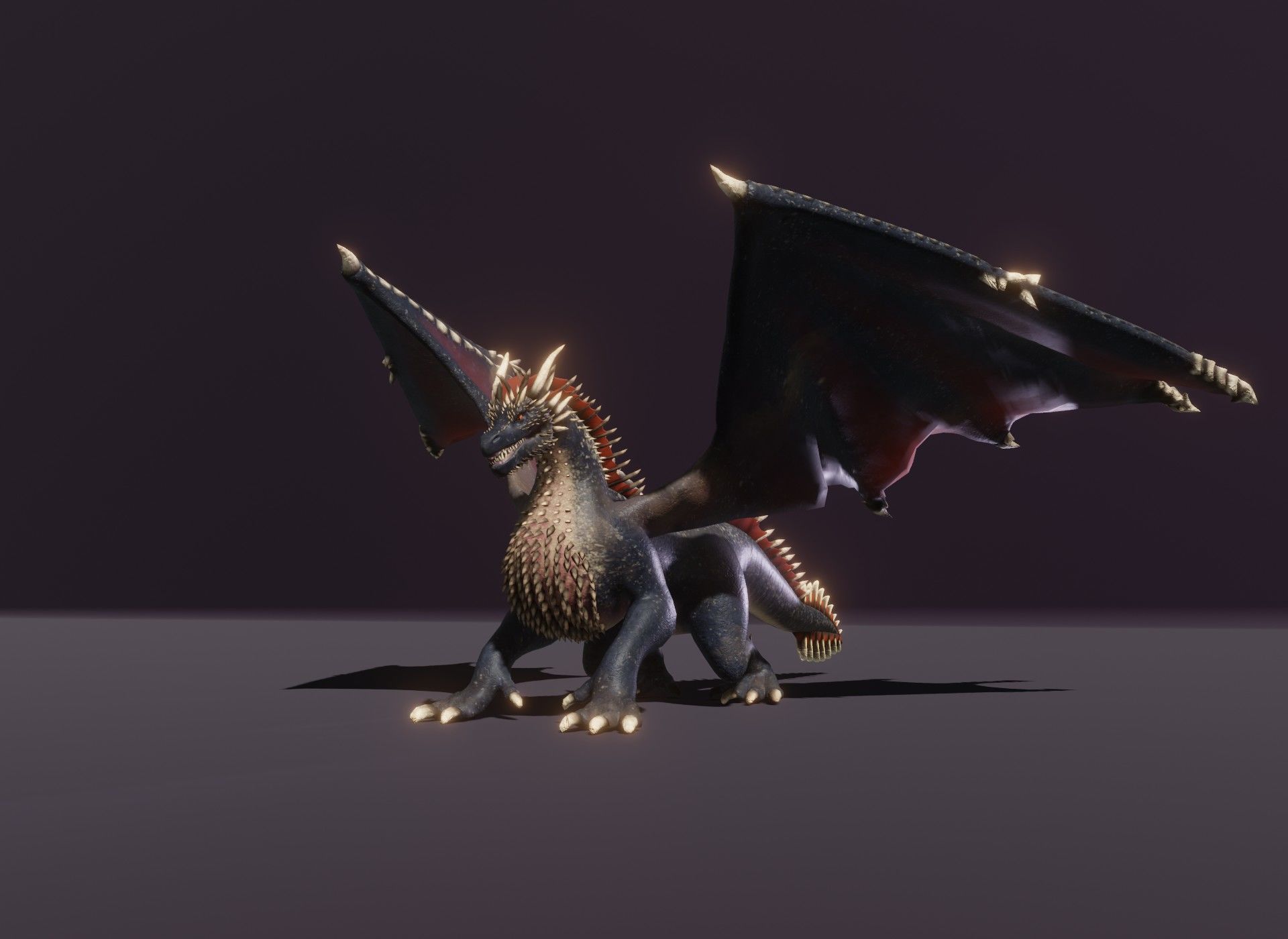 Realistic Animated Dragons 3d Model Pack Low-poly 3D model_30