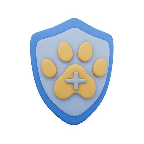 Pet Insurance Icon v1 001 Low-poly 3D model
