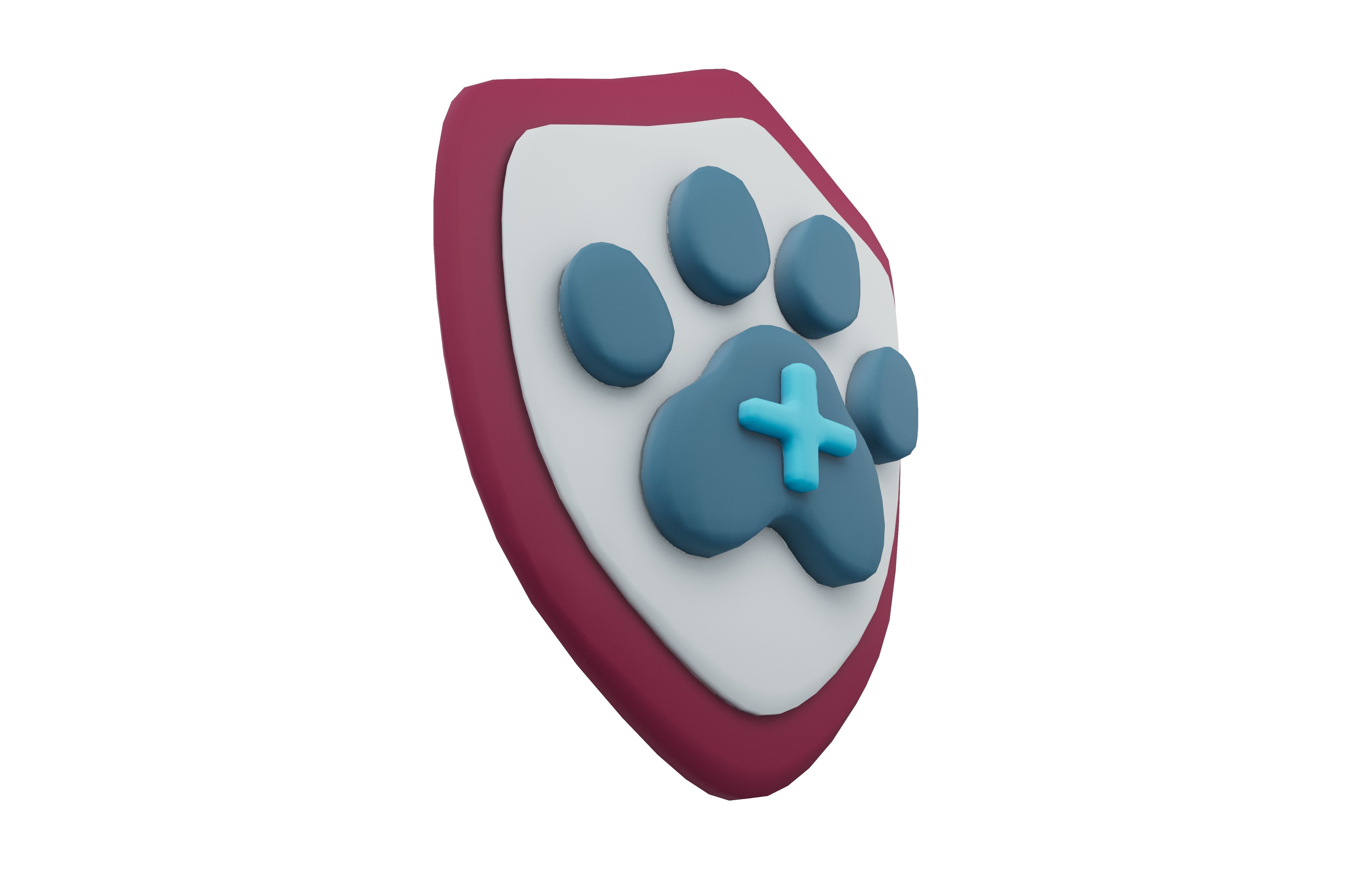 Pet Insurance Icon v1 002 Low-poly 3D model_3