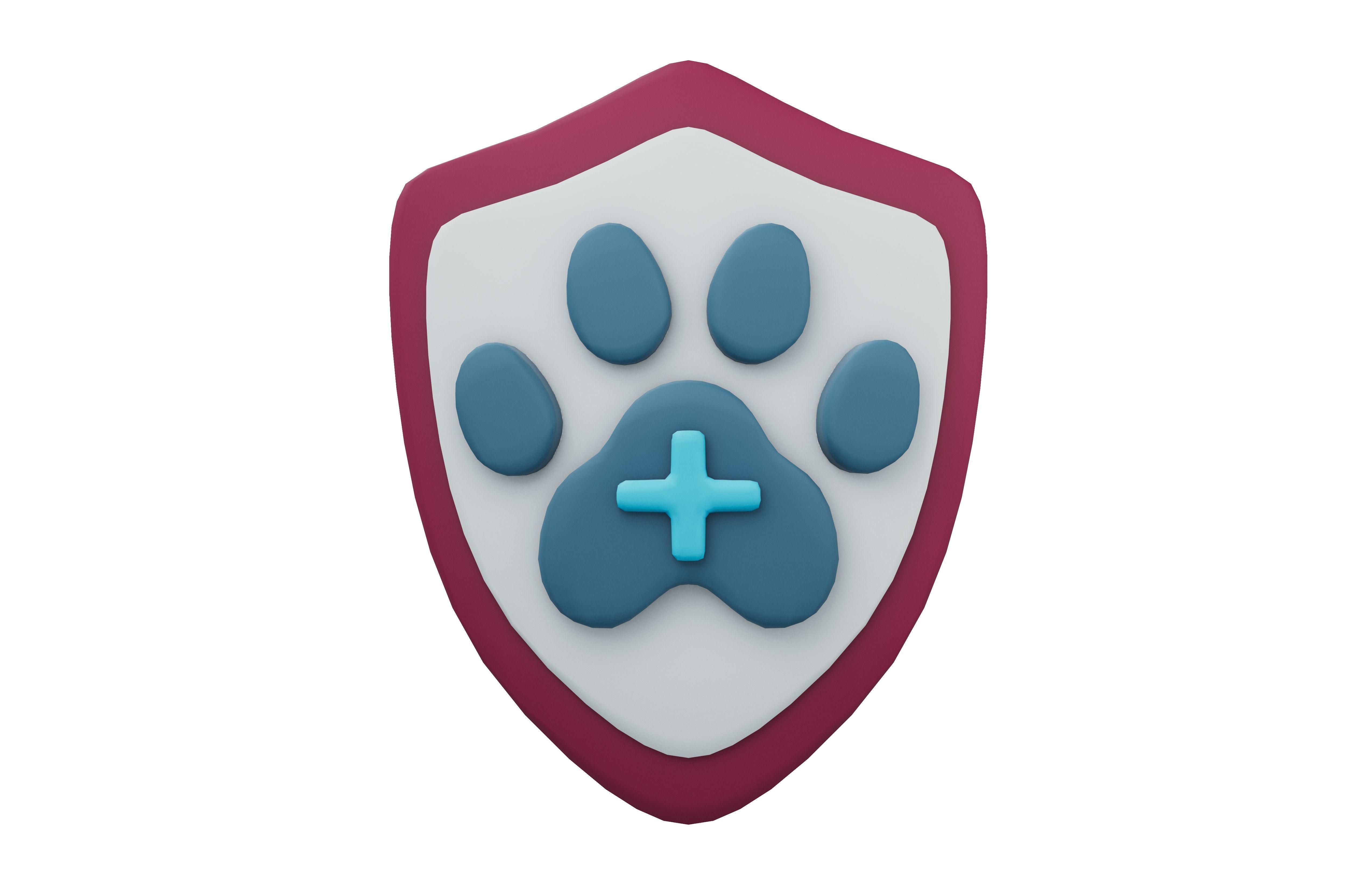 Pet Insurance Icon v1 002 Low-poly 3D model_2