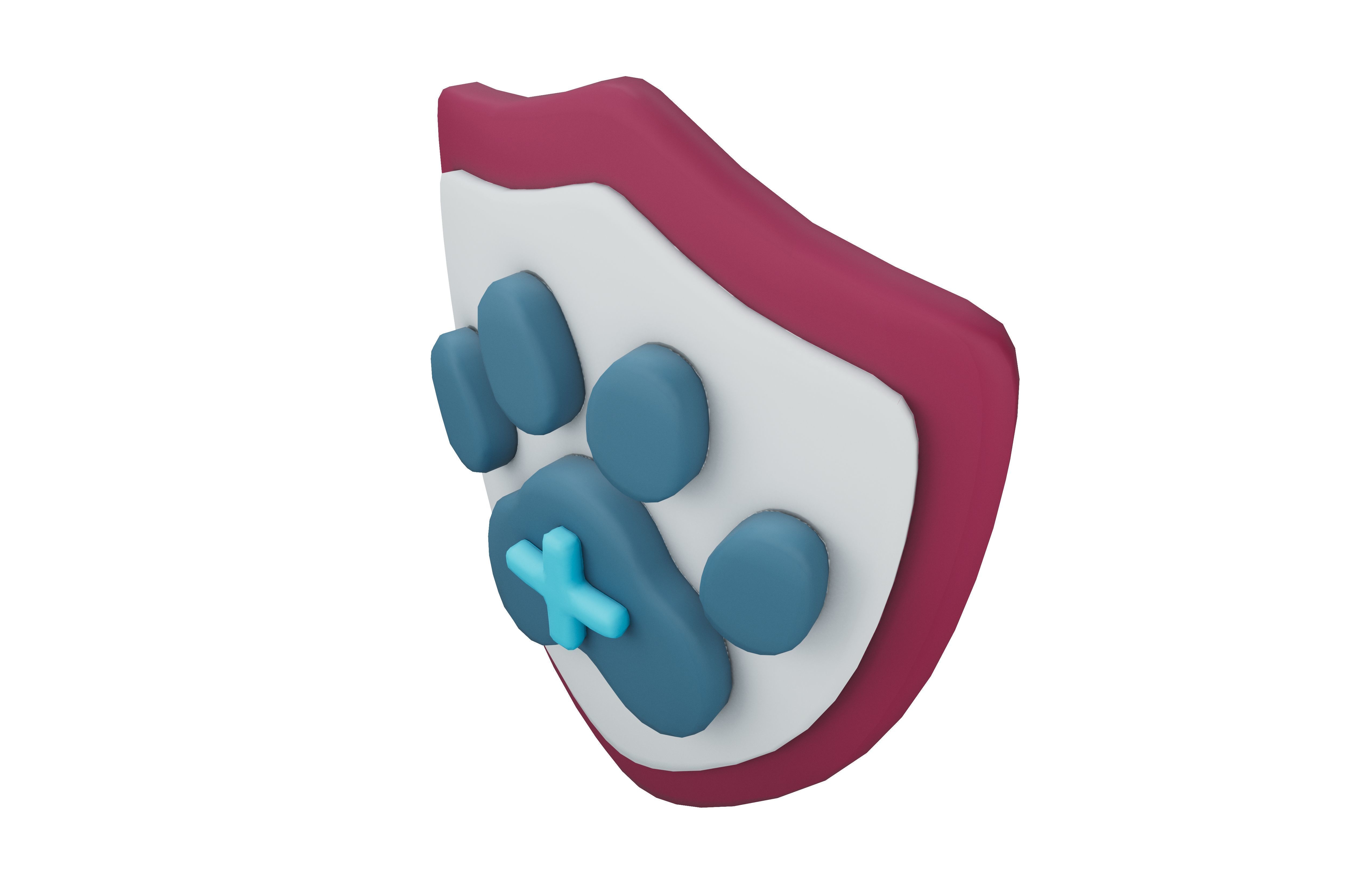 Pet Insurance Icon v1 002 Low-poly 3D model_1
