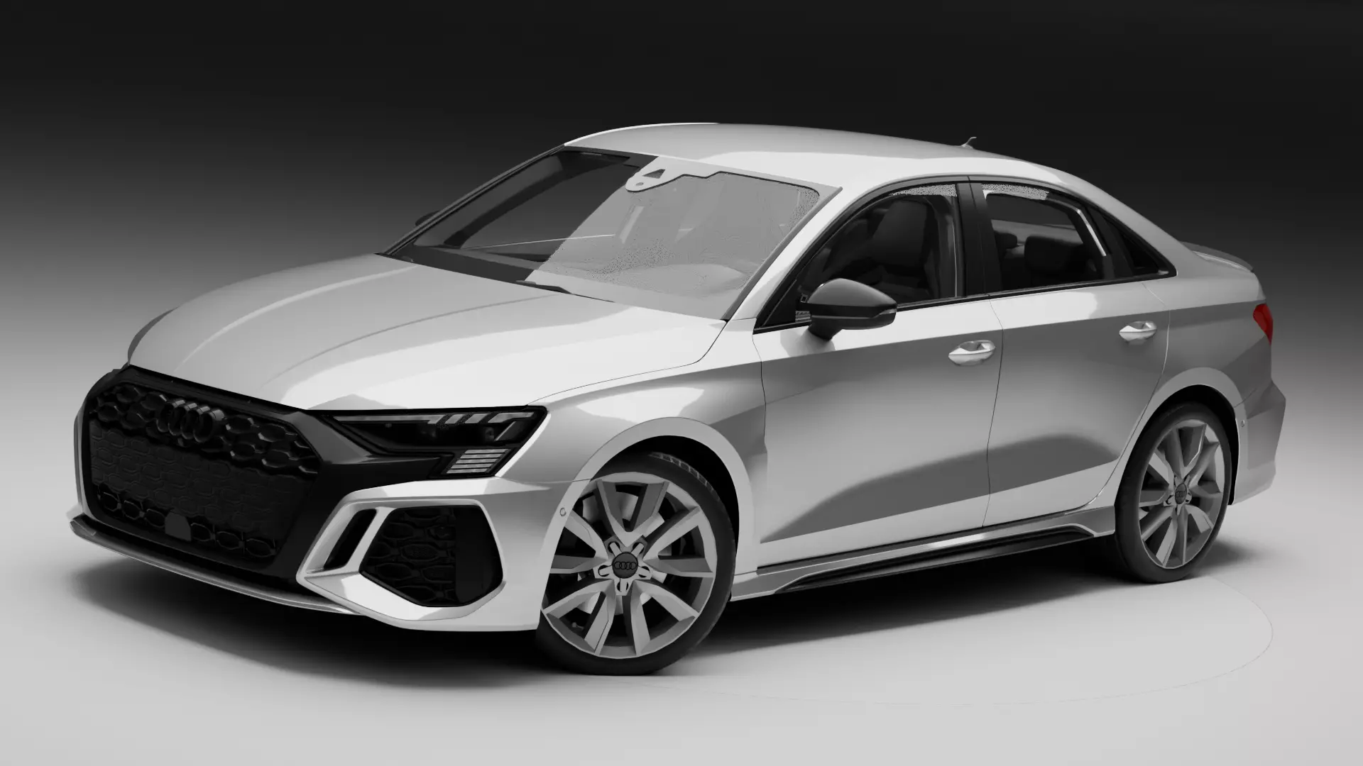 Audi A3 Sedan S-line Low-poly 3D model