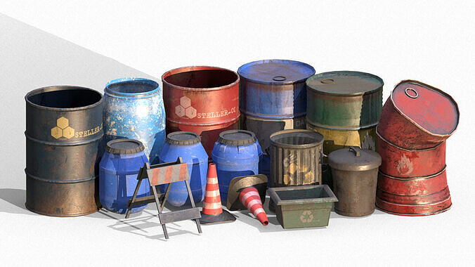 Construction Props  Low-poly 3D model