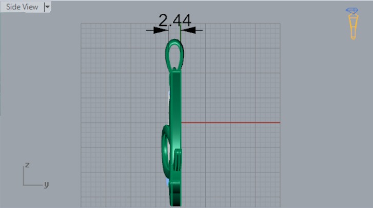 letter A STL 3D pendant jp0049 3D print model_11