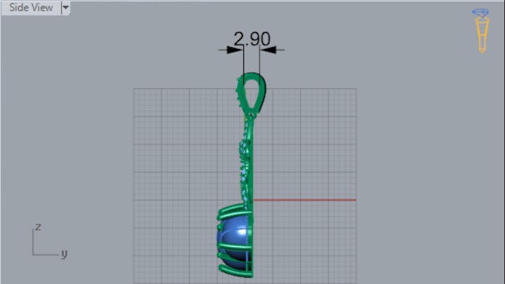 cherry jewelry pendant jp0133 3D print model_11