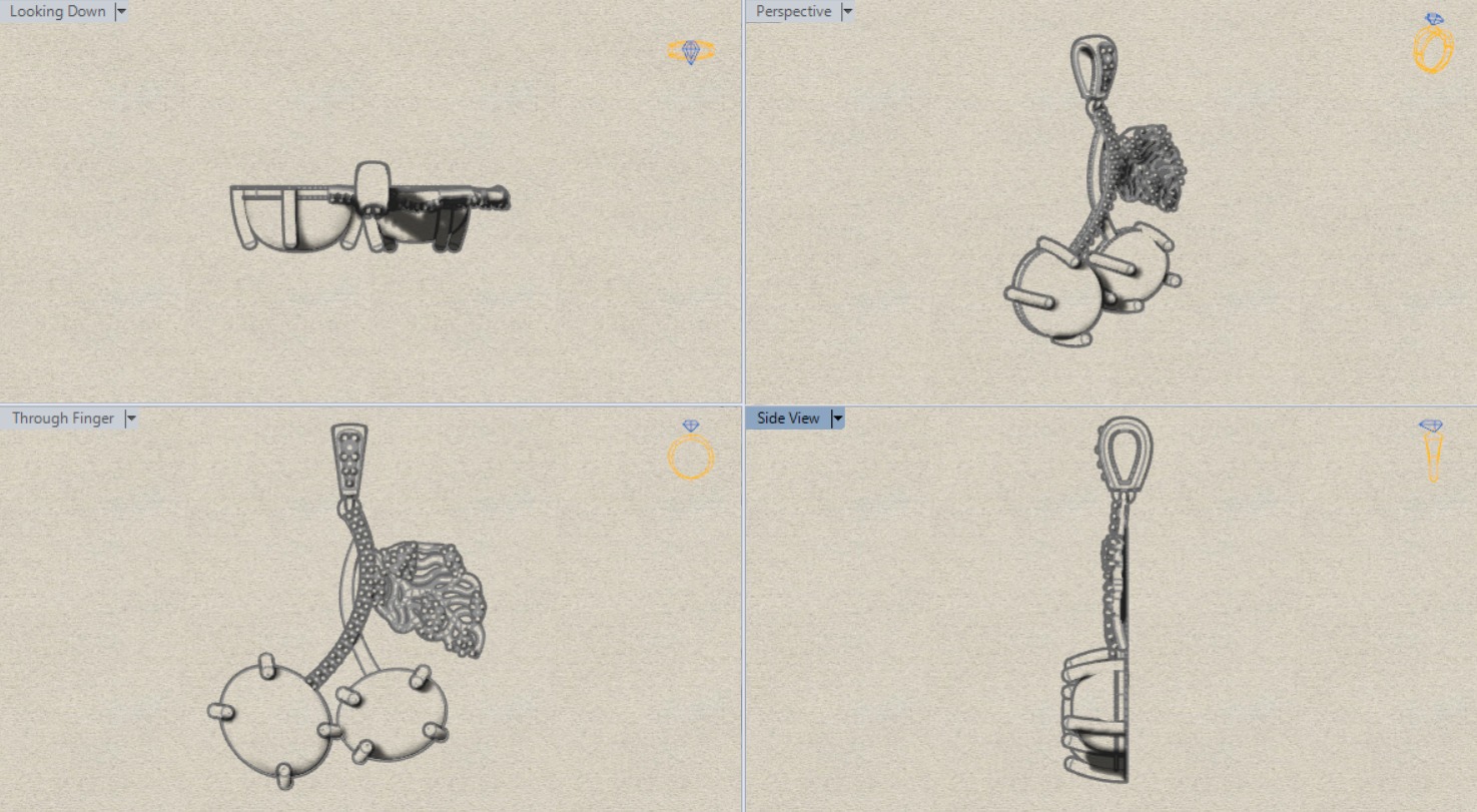 cherry jewelry pendant jp0133 3D print model_15