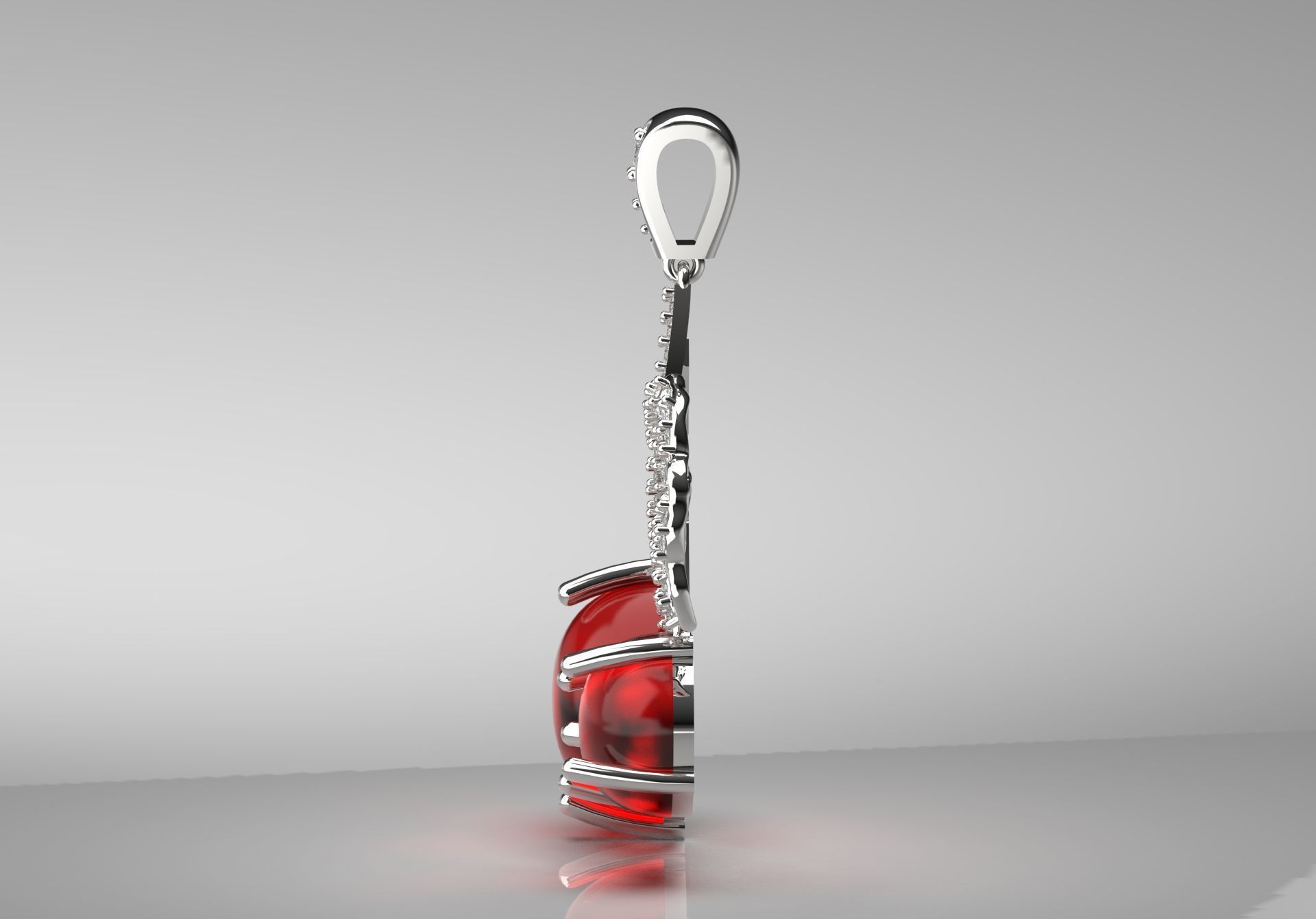 cherry jewelry pendant jp0133 3D print model_2