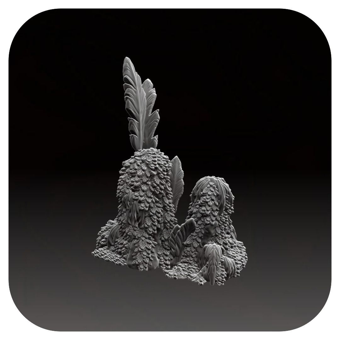 Printable tabletop terrain - Tropic Nature 3D print model_4