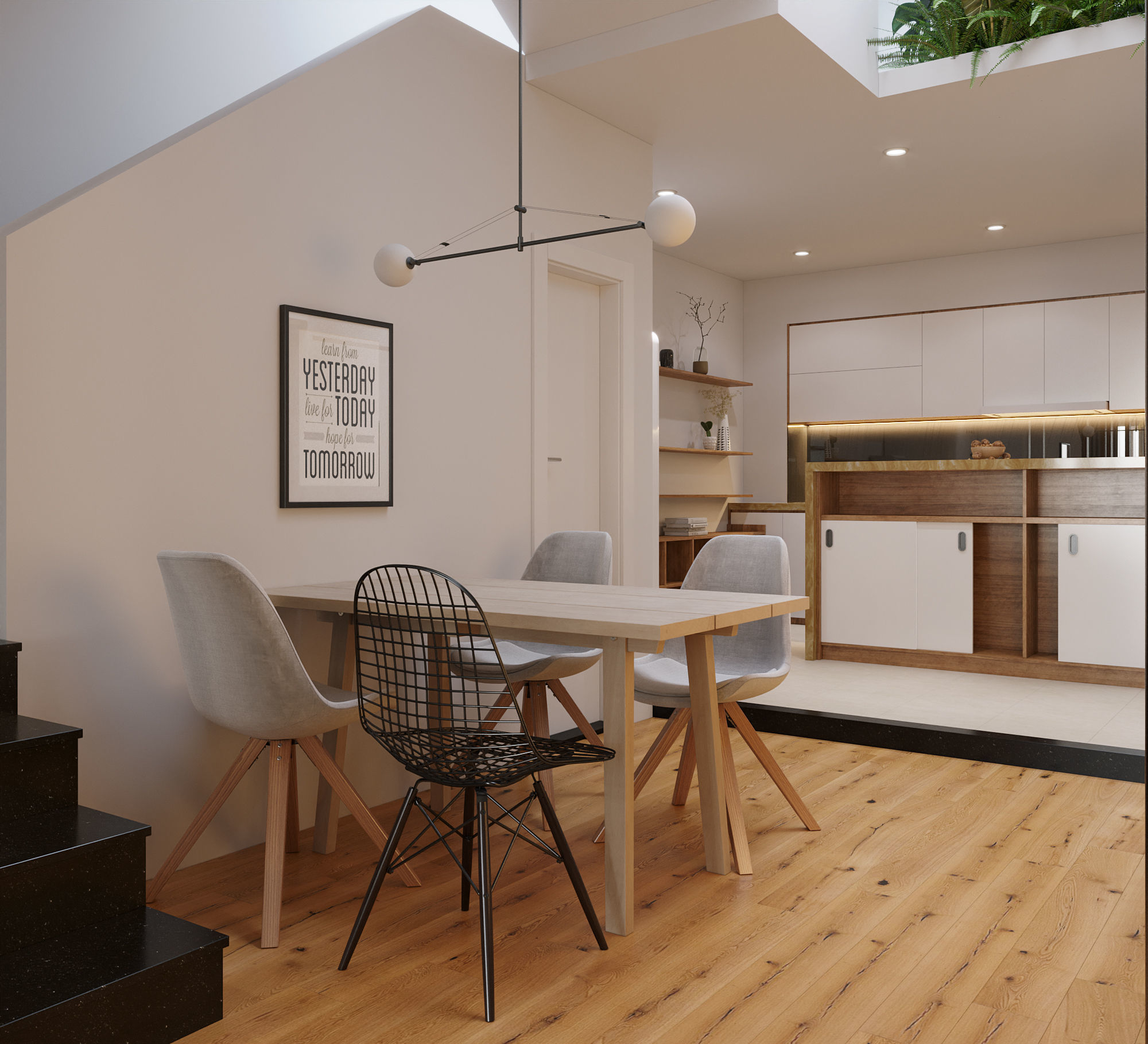 Scandinavian Living Room 3D model 3D model_4