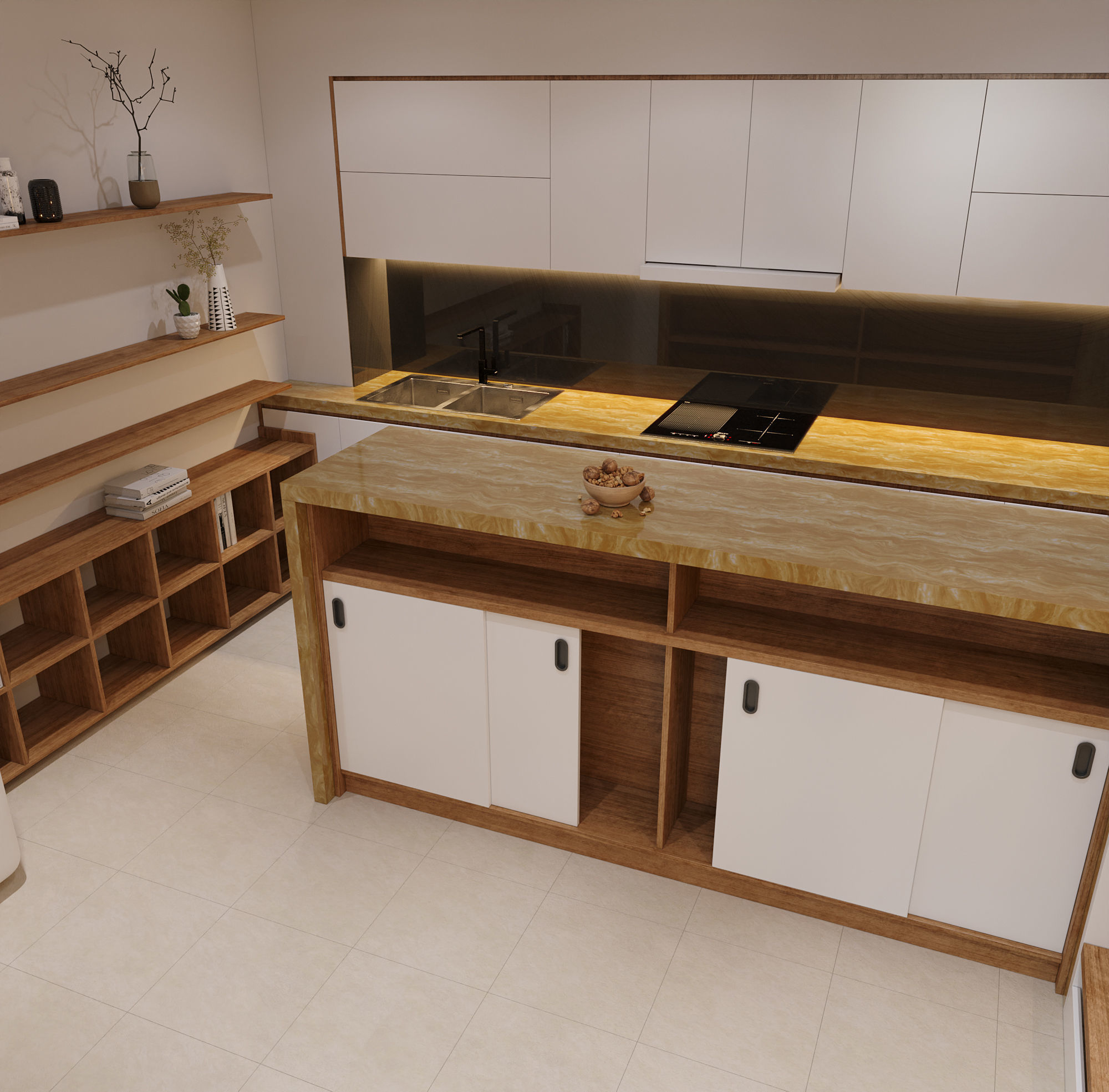 Scandinavian Living Room 3D model 3D model_9