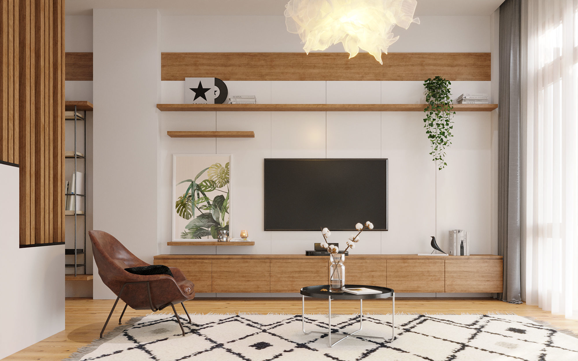 Scandinavian Living Room 3D model 3D model_2