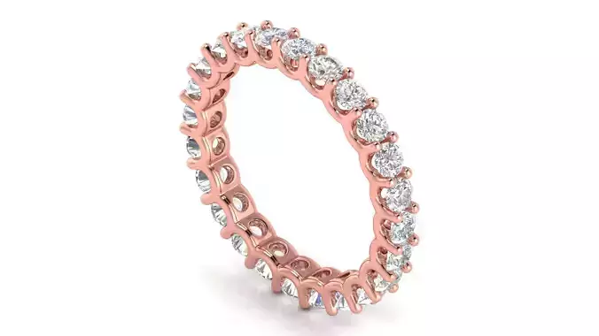 U Shaped Eternity Ring 2 point 6 mm stone size swiss 15 and EU55