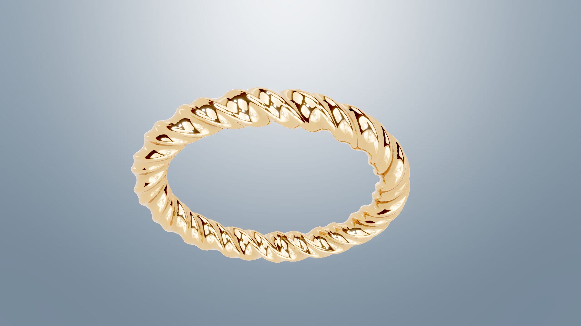 Rope Ring 3D print model_7