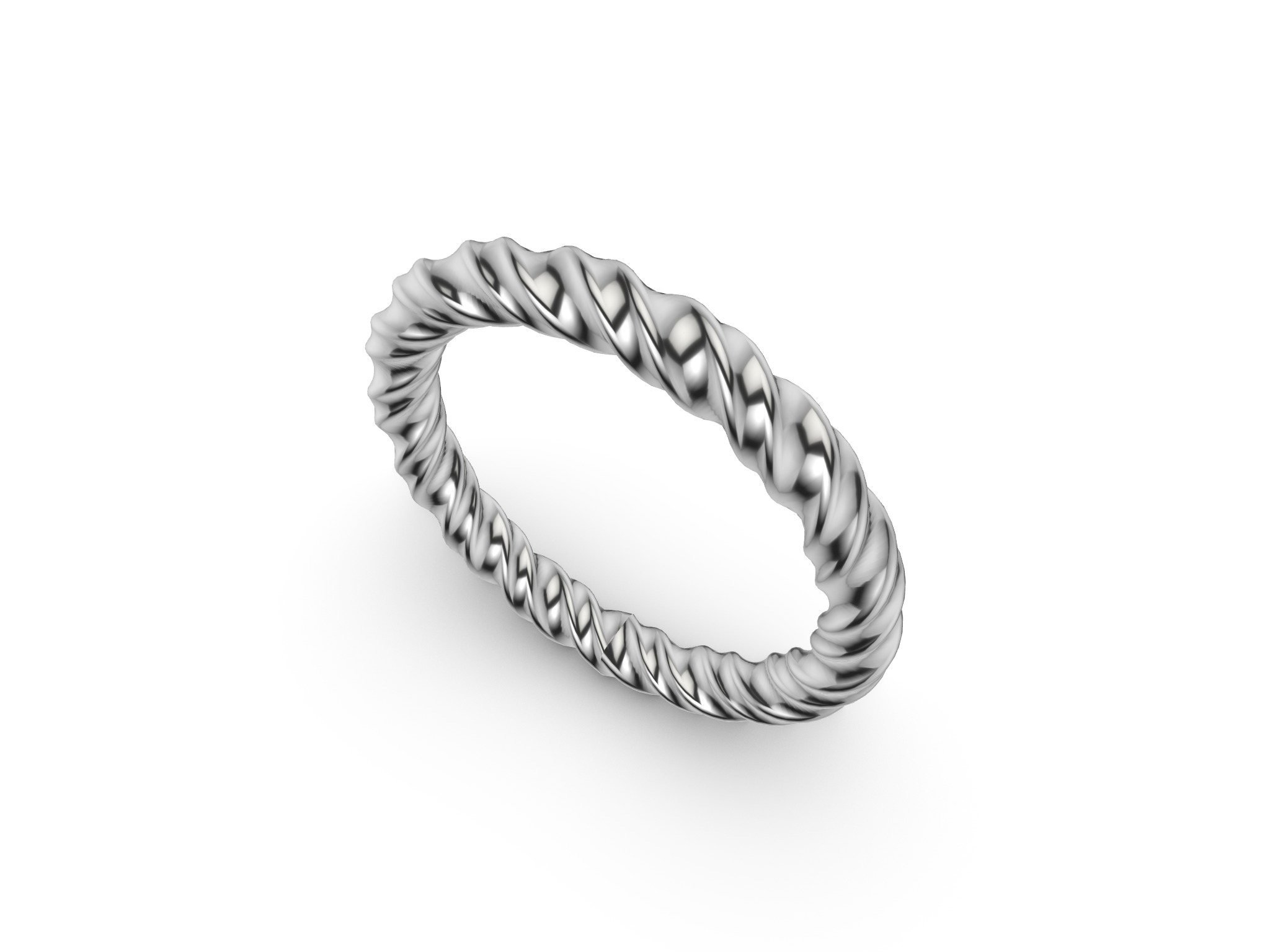 Rope Ring 3D print model_3