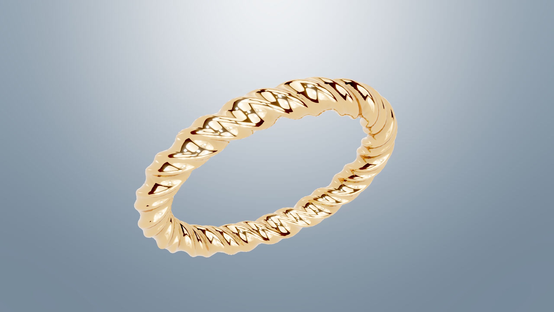 Rope Ring 3D print model_8