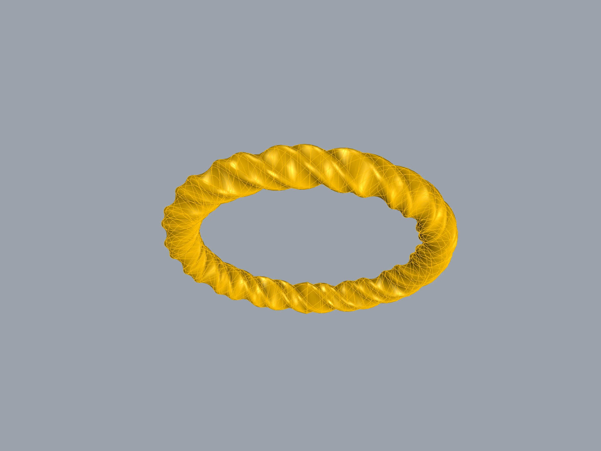 Rope Ring 3D print model_5