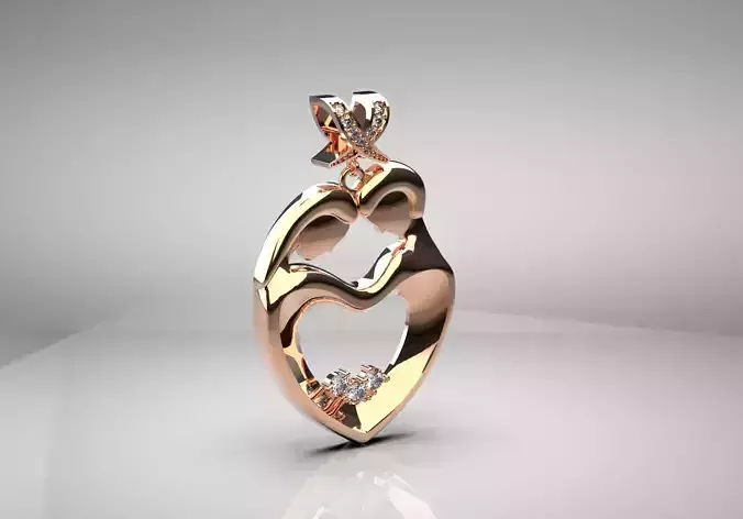 gold love pendant jp0216