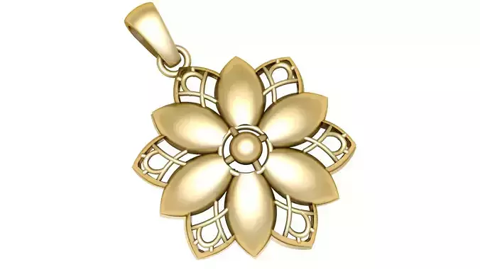 DAISY FLOWER PENDANT 3D PRINTABLE MODEL