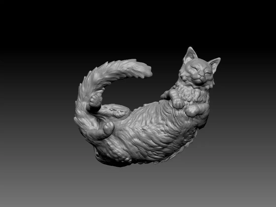 Sleeping Cat 3D print model_0