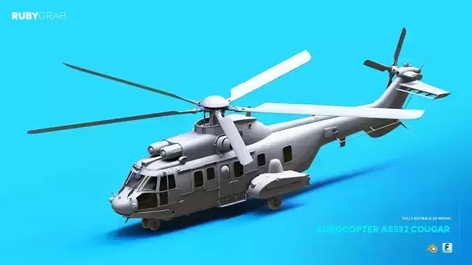 Eurocopter AS532 Cougar 3D model