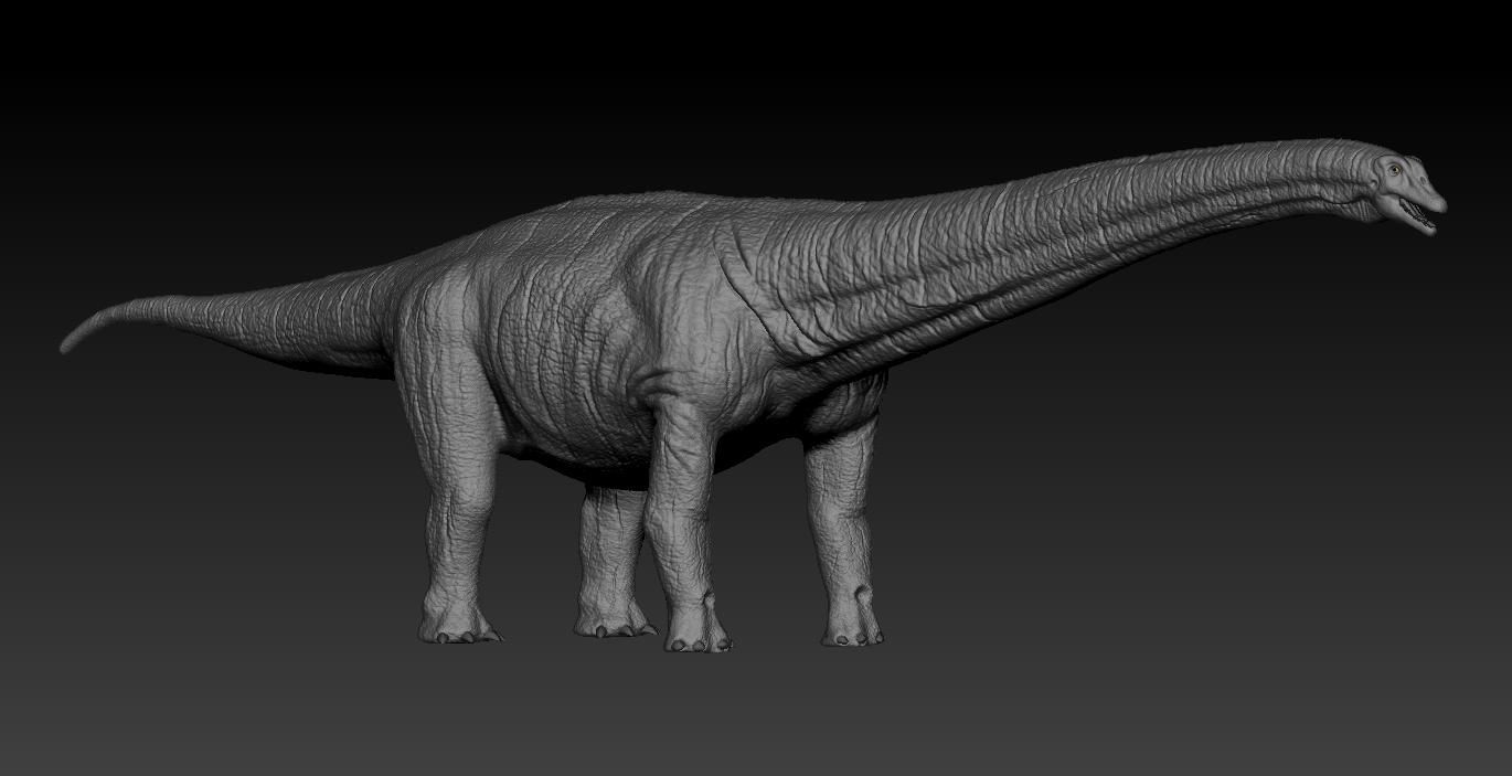 Titanosaurus Giant Lizard 3D model_4