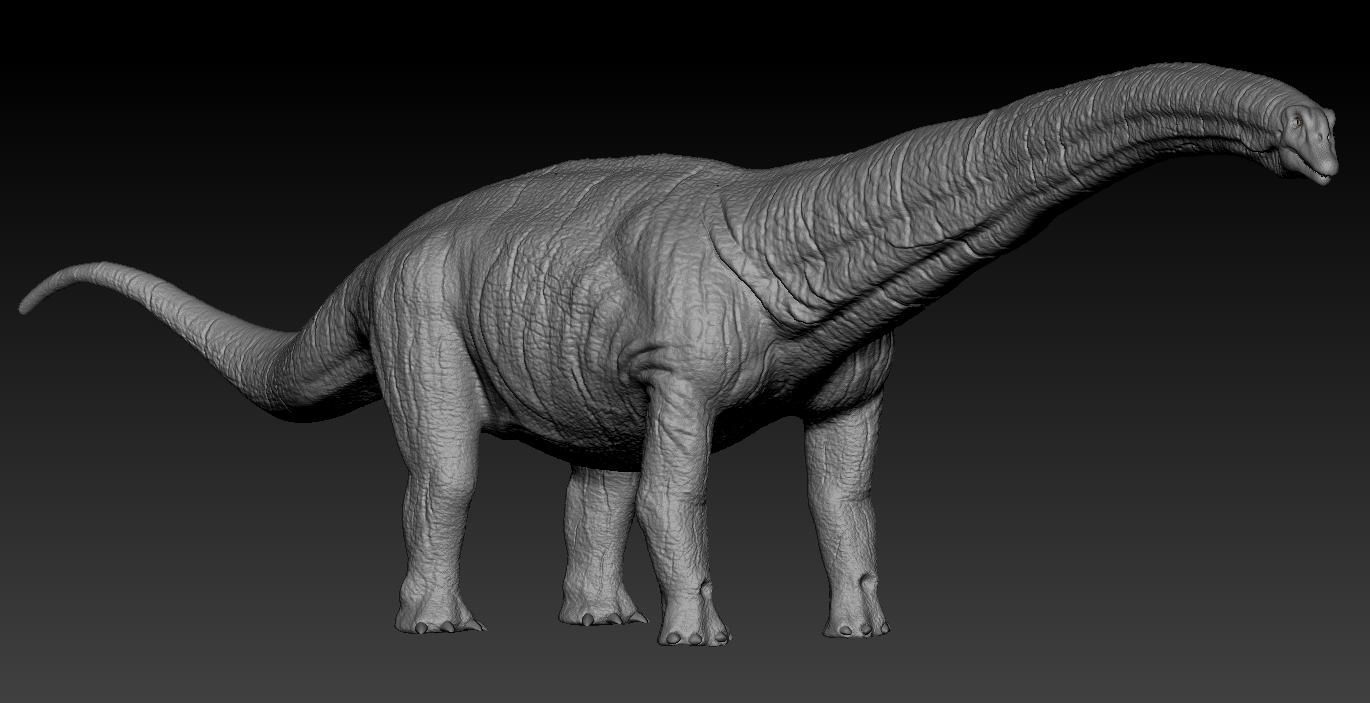 Titanosaurus Giant Lizard 3D model_7