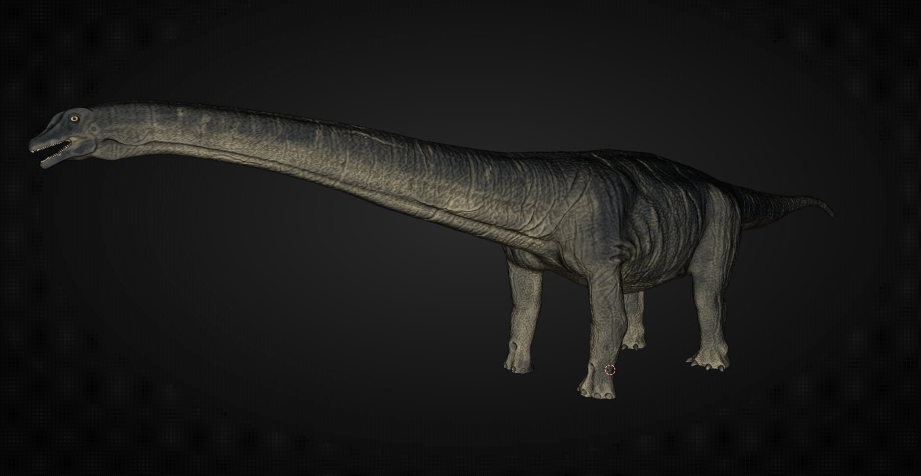 Titanosaurus Giant Lizard 3D model_10