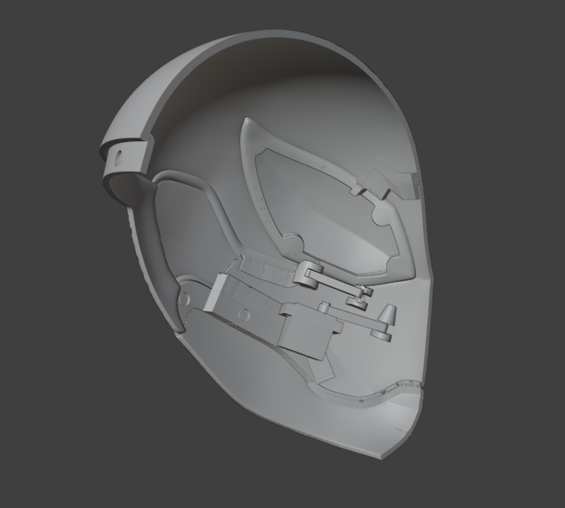 Helmet Iron Spider Gold Auto 3D print model_2