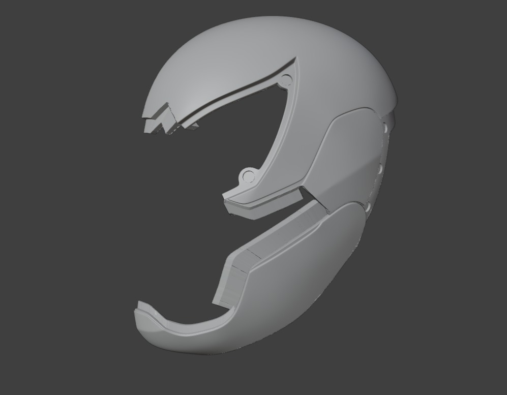 Helmet Iron Spider Gold Auto 3D print model_3