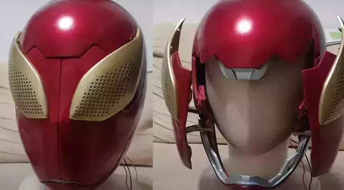 Helmet Iron Spider Gold Auto 3D print model