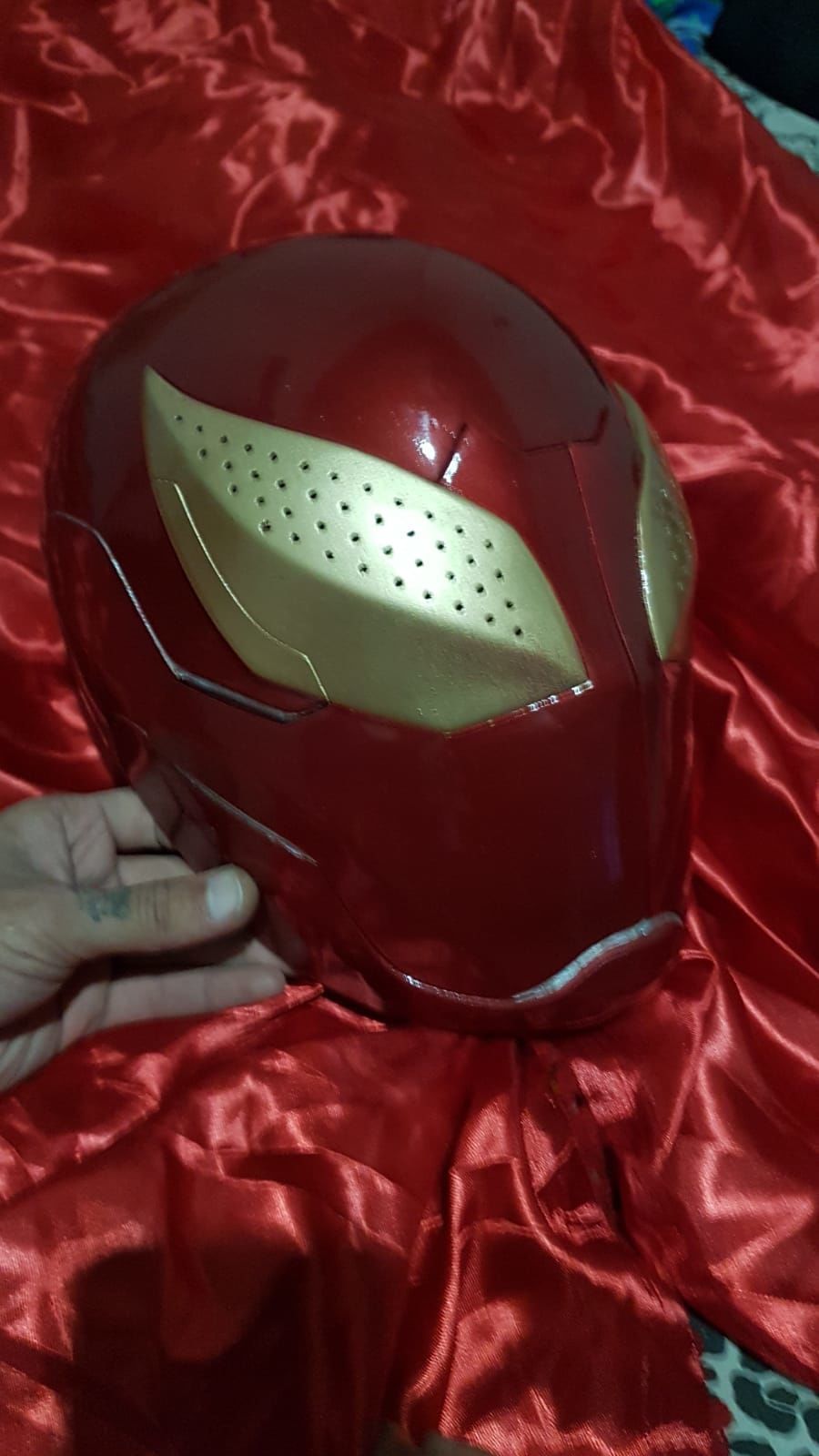 Helmet Iron Spider Gold Auto 3D print model_5