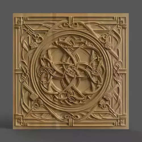 Celtic Coaster 3D Design  Wall Art and Tabletop Decoration