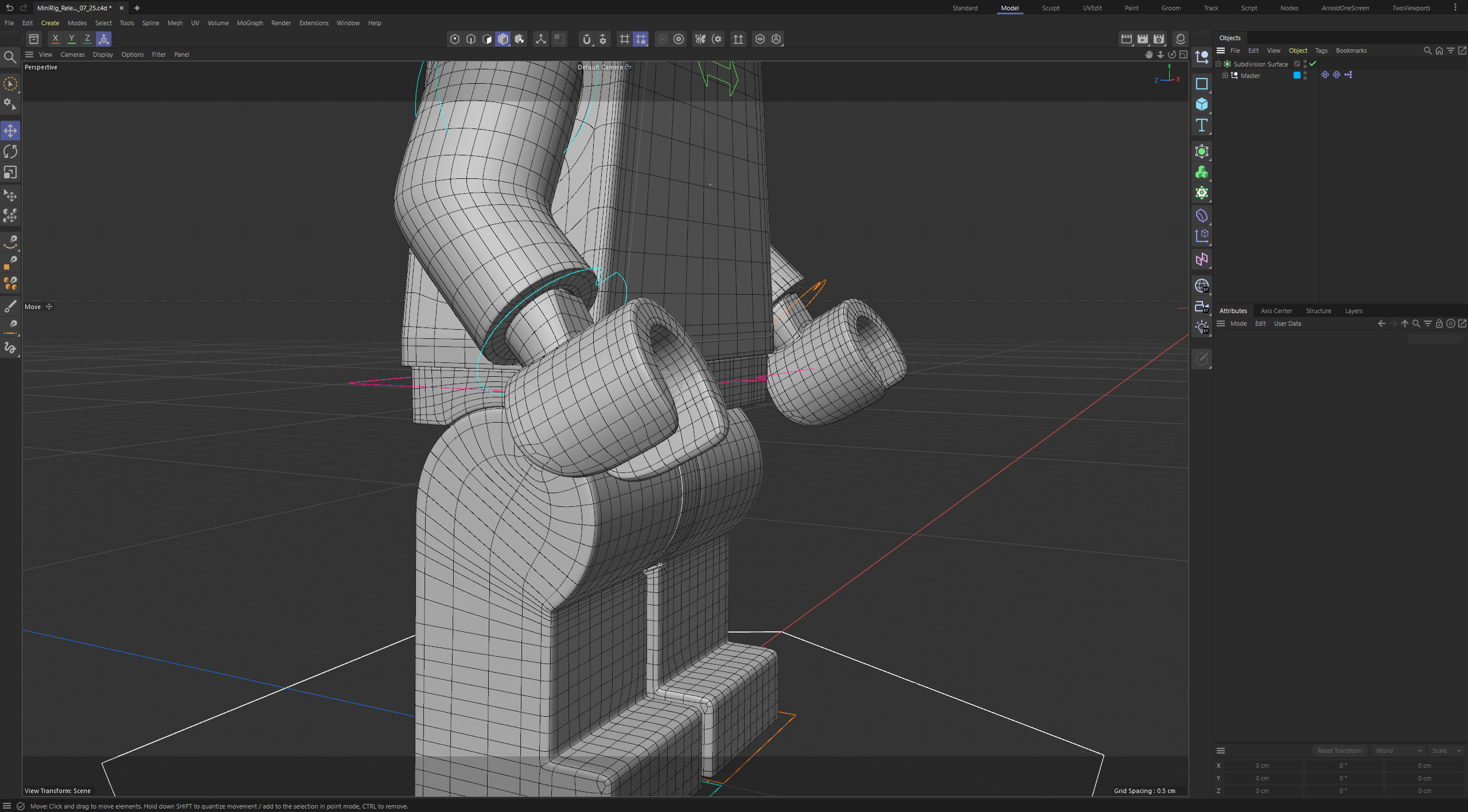 Lego Minifigure Rig for Cinema 4D - The MiniRig - Minifig Model 3D model_11