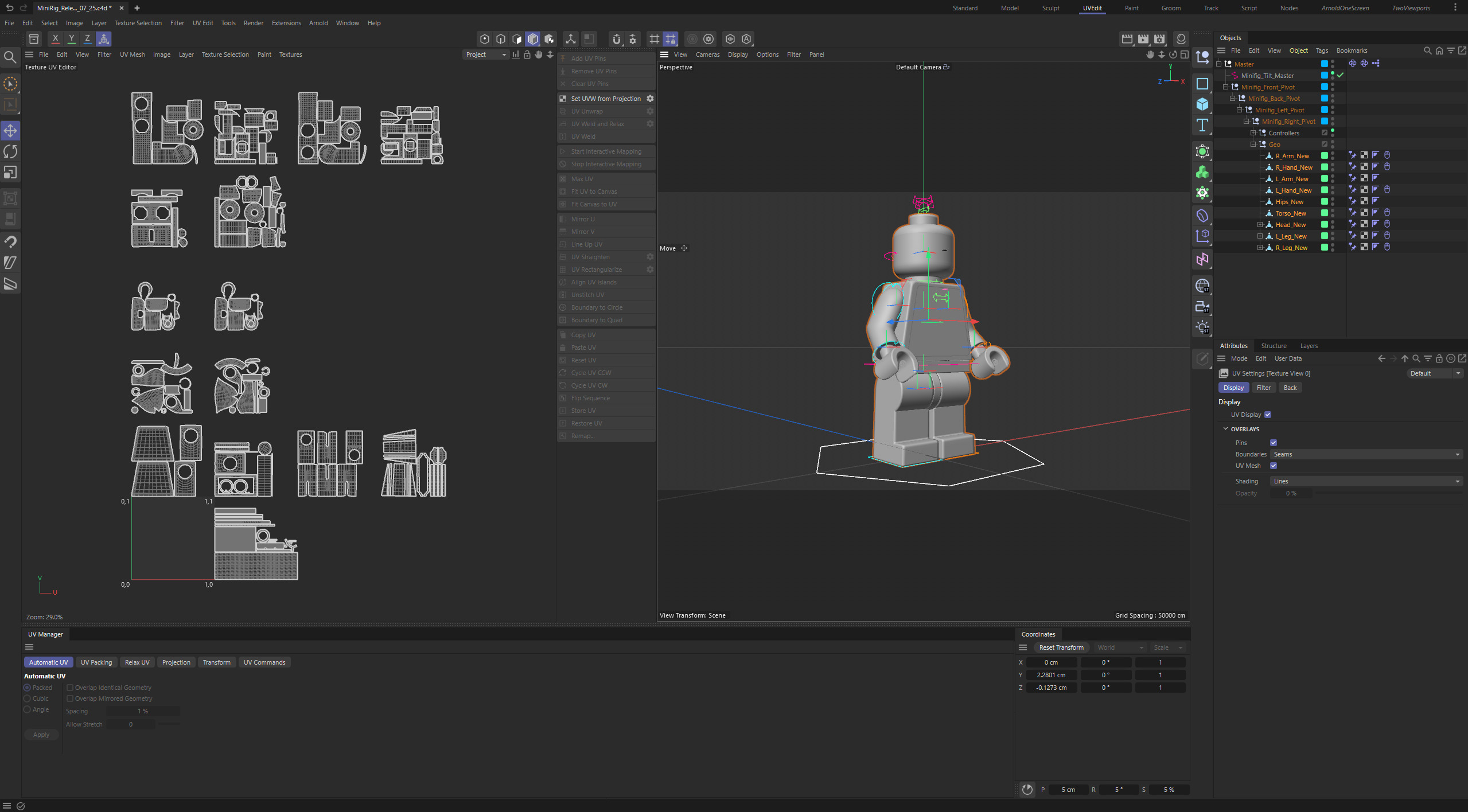 Lego Minifigure Rig for Cinema 4D - The MiniRig - Minifig Model 3D model_8