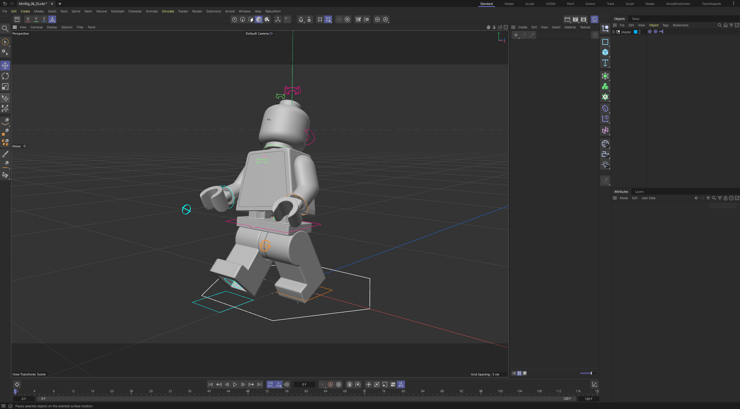 Lego Minifigure Rig for Cinema 4D - The MiniRig - Minifig Model 3D model_7
