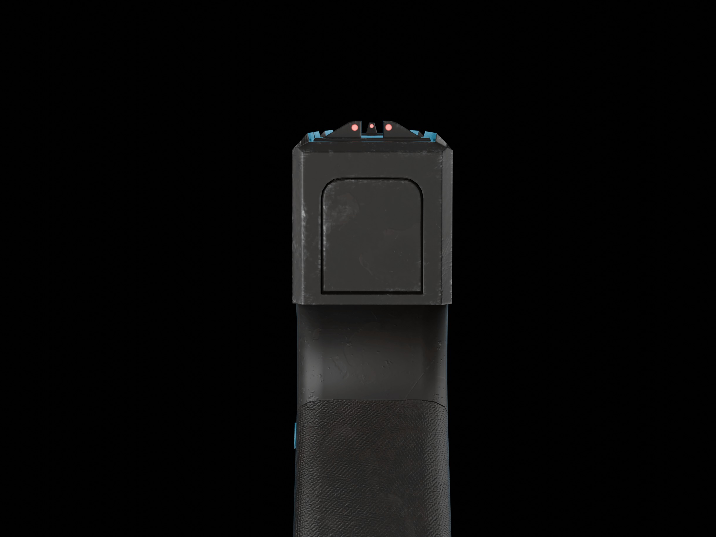 Modern Sci-fi Pistol Low-poly 3D model_18