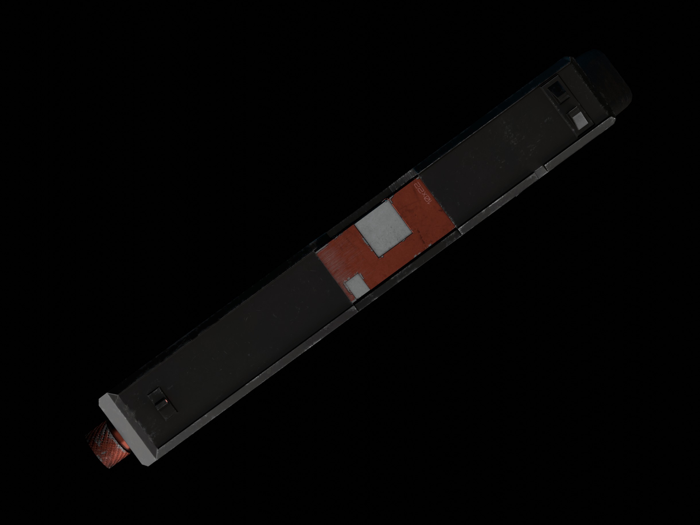 Modern Sci-fi Pistol Low-poly 3D model_14