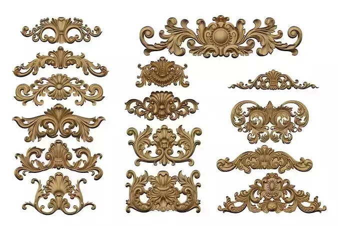 Classic 3d model pattern Luxury