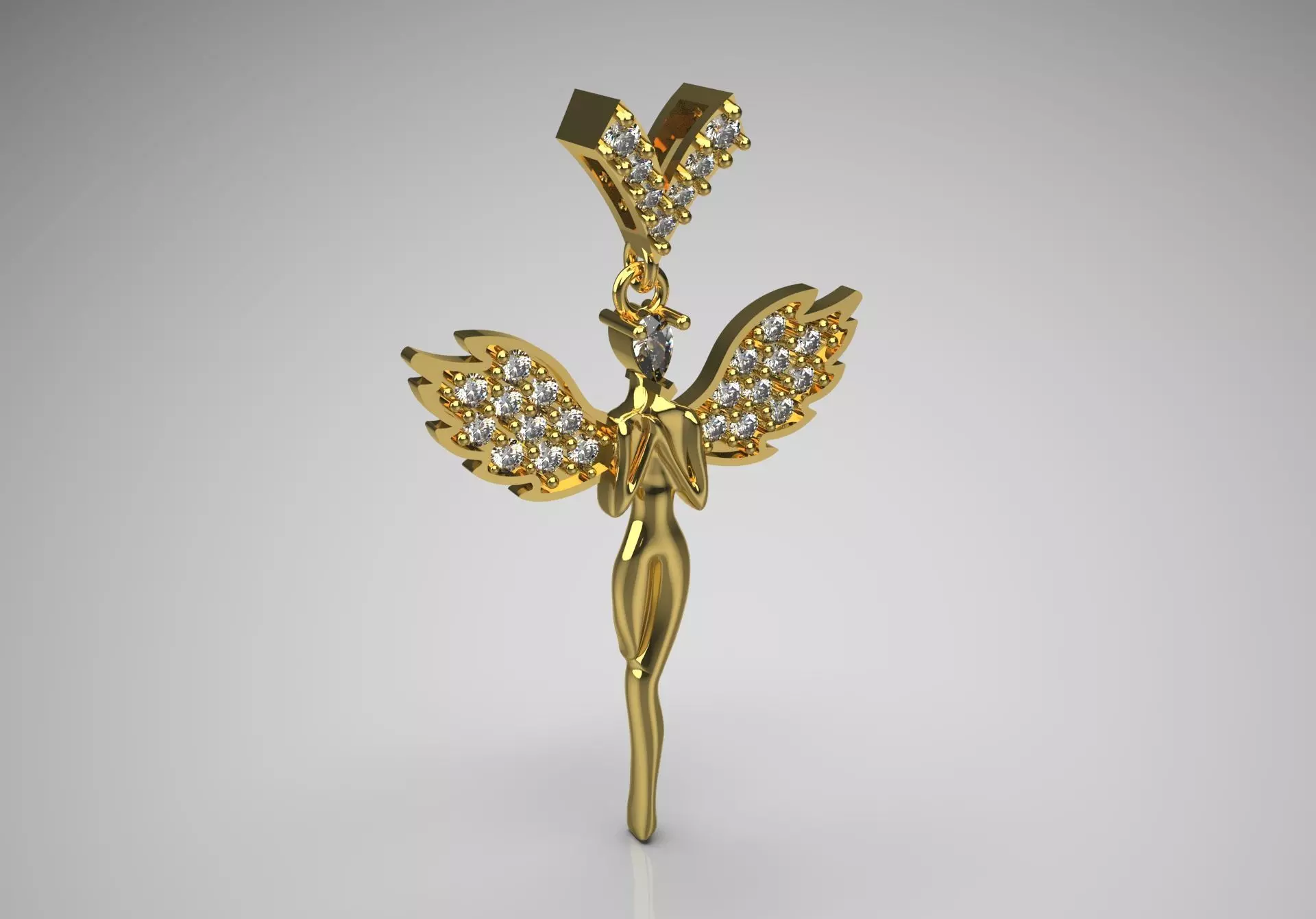 angel jewelry pendant jp0233 3D print model