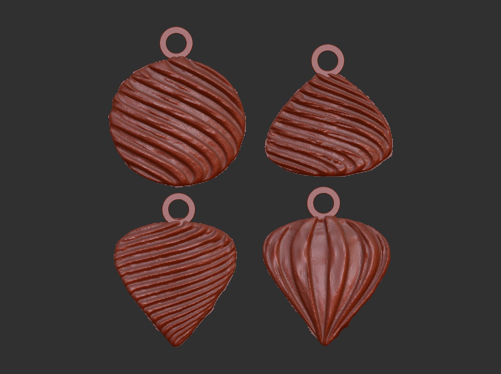 christmasbell decor baserelife  3D print model_4