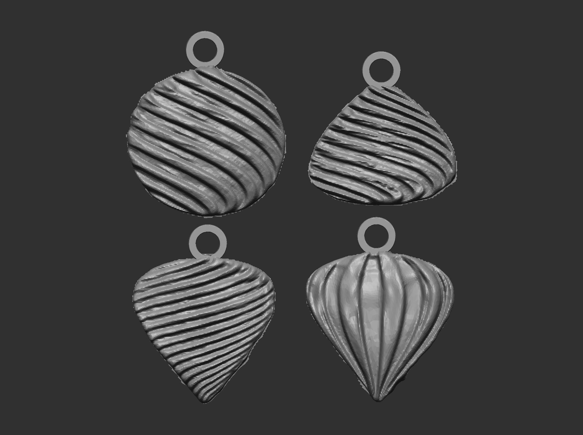 christmasbell decor baserelife  3D print model_3