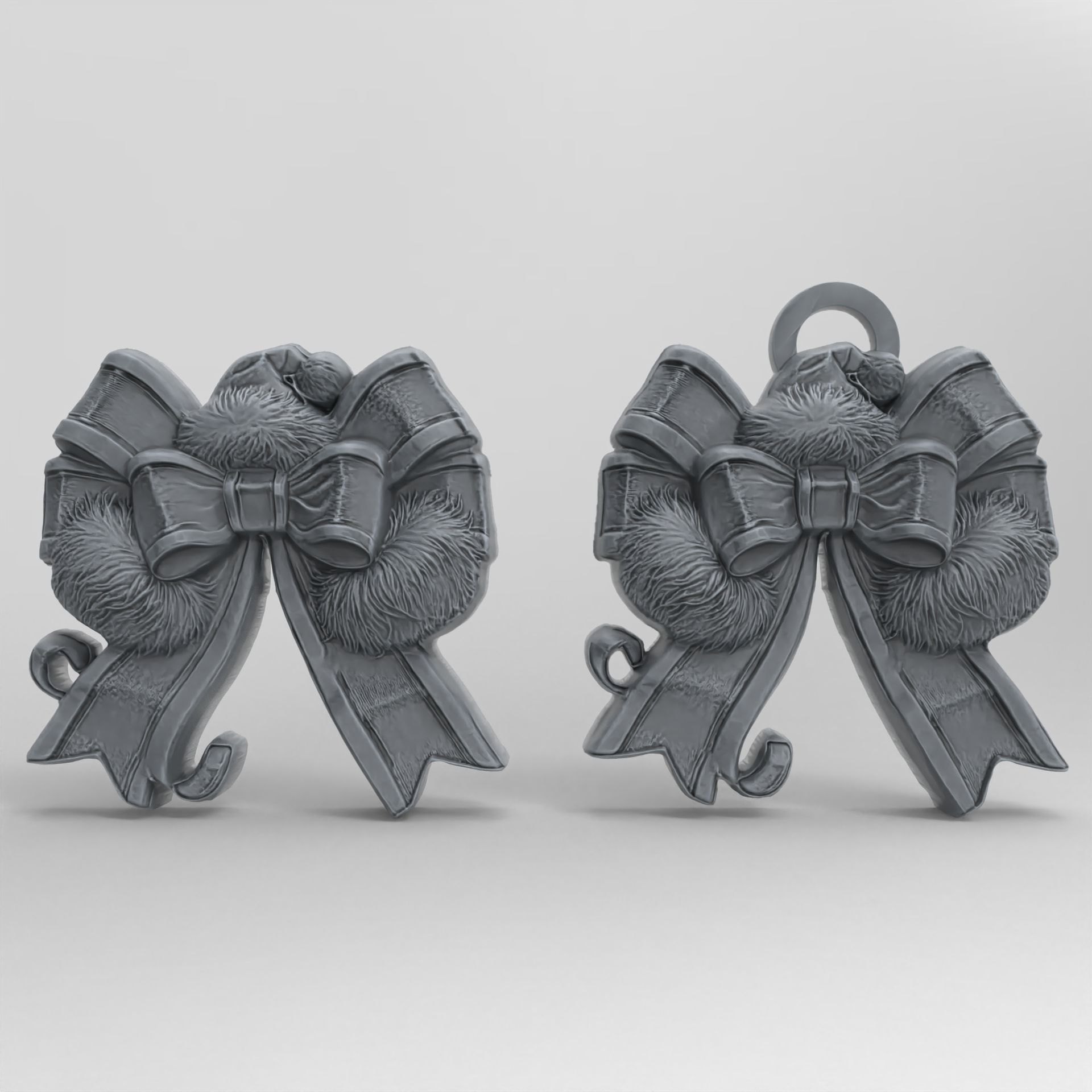 sanda hat ribbon christmas decor  3D print model_2